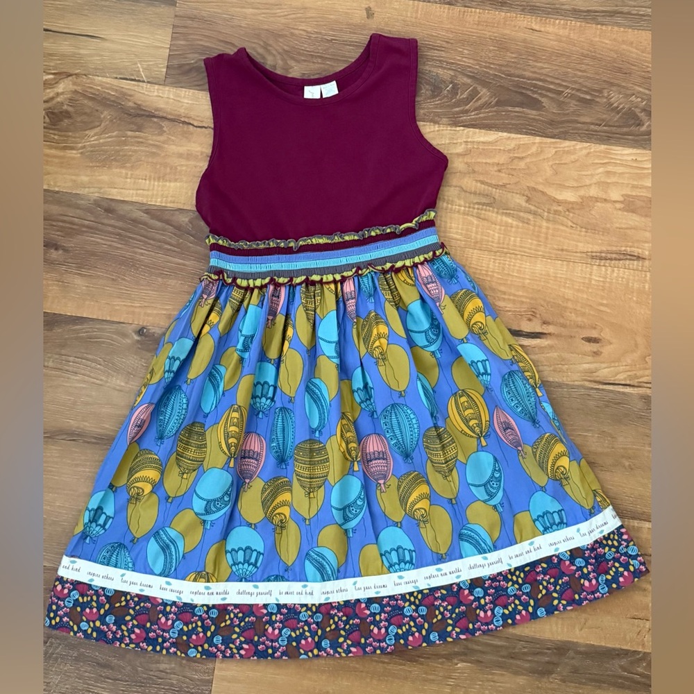 MATILDA JANE  PAINT BY NUMBERS HOT AIR BALLOON SLEEVELESS‎ DRESS GIRLS  SZ 10